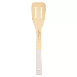 Лопатка, 30 см, с прорезями, бамбук, бежевая, Bamboo