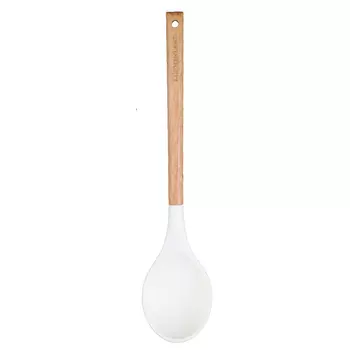 Ложка сервировочная, 32 см, силикон/дерево, бежевая, Provence