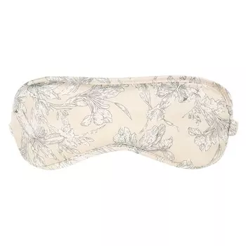 Маска для сна, полиэстер, бежевая, Цветы, Amelia