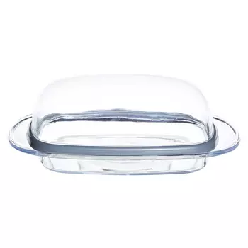 Масленка, 18 см, пластик, прямоугольная, серая, Dolce