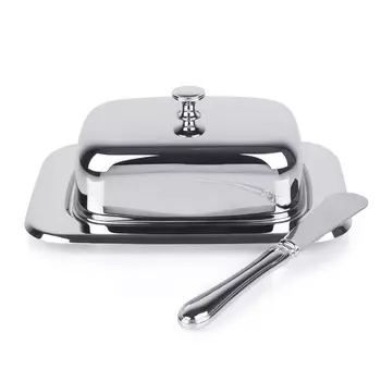 Масленка, 18 см, с ножом, металл, Fantastic