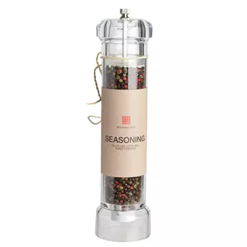 Мельница для специй, 30 см, механическая, акрил, 3 перца, Seasoning