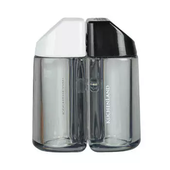 Набор для соли и перца, 10 см, с магнитом, пластик, черный/белый, B&W