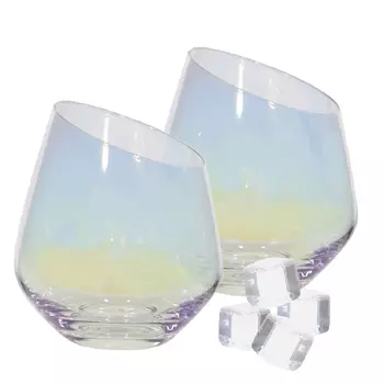 Набор для виски, 2 перс, 6 пр, стаканы/кубики, стекло/кварц, перламутр, Charmant polar