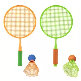 Набор игровой, 4 пр, пластик/полиуритан, оранжевый, Бадминтон, Game