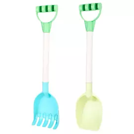 Набор игровой для песка, 2 пр, лопата/грабли, пластик, разноцветный, Sand, Game