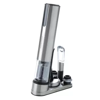 Набор винный, 6 пр, с вакууматором, серебристый