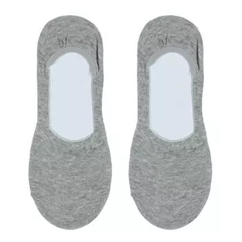 Носки-следки женские, р. 38-41, хлопок/полиэстер, серые, Basic