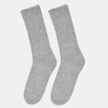 Носки женские, р. 39-41, хлопок/полиэстер, серые, Lukewarm