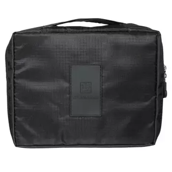 Косметичка дорожная, 21х16 см, полиэстер, черная, Easy Travel