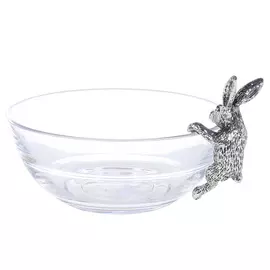 Пиала, 12 см, стекло/металл, Кролик, Fantastic