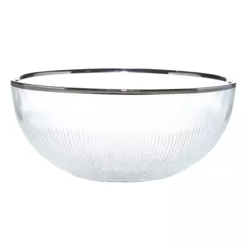 Пиала, 15 см, стекло, с золотистым кантом, Iceland