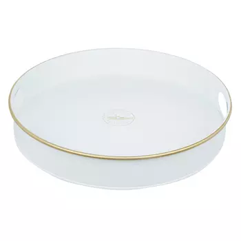 Поднос, 30 см, в ассортименте, сталь, круглый, белый, Vintage kitchen