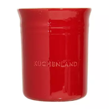 Подставка для кухонных принадлежностей, 15 см, керамическая, красная, Ceramo