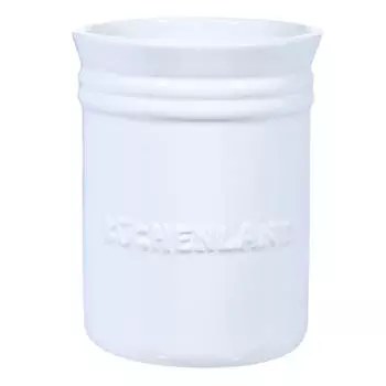 Подставка для кухонных принадлежностей, 15 см, керамика, белая, Ceramo