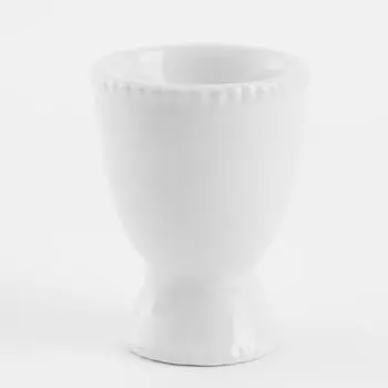 Подставка для яйца, 8 см, керамика, белая, Easter blooming