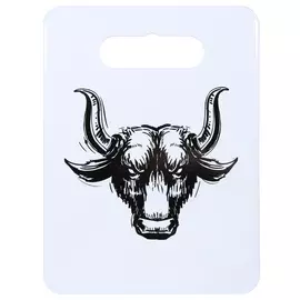 Подставка под горячее, 18x24 см, керамика/пробка, прямоугольная, Бык, Bull