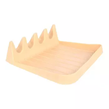Подставка под кухонные принадлежности, 15х15 см, 4 отд, резина, бежевая, Soft kitchen