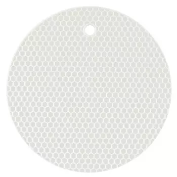 Подставка-прихватка для горячего, 18 см, круглая, силикон, белая, Soft kitchen