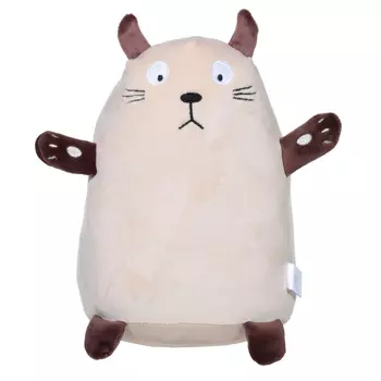Подушка декоративная, 30 см, спандекс, бежевая, Кот, Cat