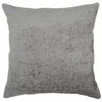 Подушка декоративная, 45х45 см, шенилл, серая, Sicily