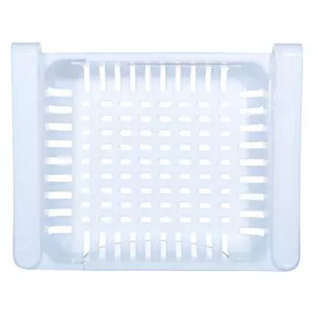 Полка-органайзер для холодильника, 20х16 см, подвесная, раздвижная, пластик, белая, Compact