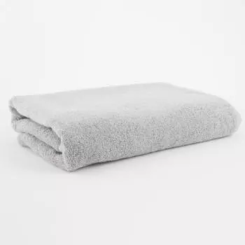 Полотенце, 70х140 см, хлопок, светло-серое, Wellness