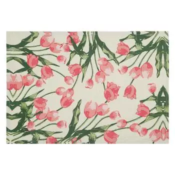 Полотенце кухонное, 40х60 см, хлопок, белое, Тюльпаны