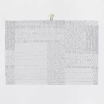 Полотенце кухонное, 40х60 см, муслин, бежевое, Узоры, Rhombic