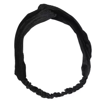 Повязка для волос, 25 см, вельвет, черная, Тюрбан, Hair velvet