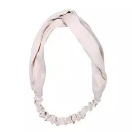 Повязка для волос, 26 см, сатин, бежевая, Silk