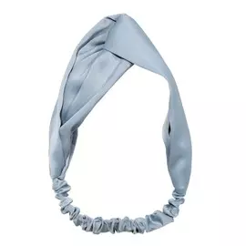 Повязка для волос, 26 см, сатин, серо-голубая, Silk