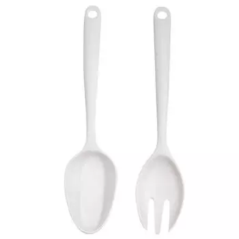 Приборы для сервировки салата, 25 см, 2 пр, бамбук, бежевые, Creme