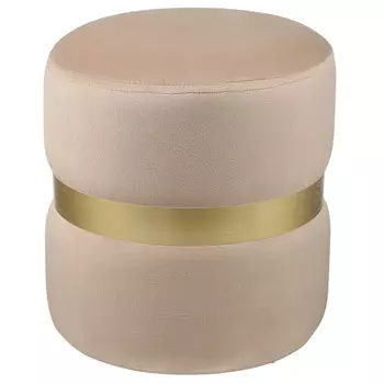 Пуфик, 31х35 см, бархат, бежевый, Pouf