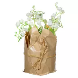 Растение искусственное, 17 cм, в крафте, пластик, Ландыши, May-lily