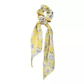 Резинка для волос, 35 см, с лентой, полиэстер, желтая, Цветы, Naive