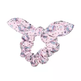 Резинка для волос, 4 см, хлопок, розовая, Бант, Unicorn