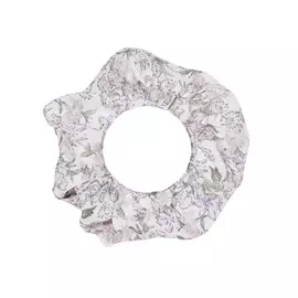 Резинка для волос, 6 см, полиэстер, белая, Фиолетовые цветы, Naive