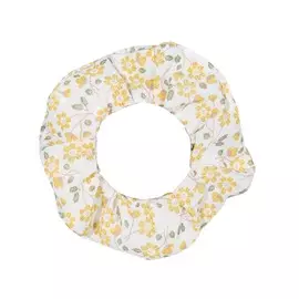 Резинка для волос, 6 см, полиэстер, белая, Желтые цветы, Naive