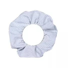Резинка для волос, 6 см, полиэстер, бело-голубая, Полоска, Naive