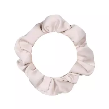 Резинка для волос, 6 см, сатин, бежевая, Silk