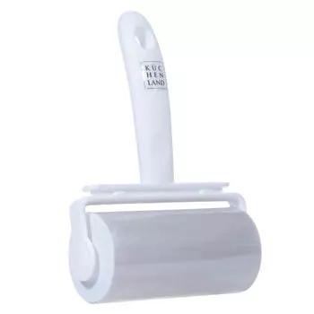 Ролик для чистки ткани, 18х12 см, многоразовый, с чехлом, серый, Roller