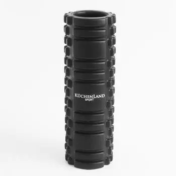 Ролик массажный, 30 см, для йоги и фитнеса, ЭВА, черный, Sport