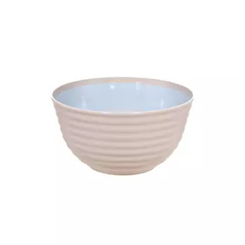 Салатник, 13x7 см, 500 мл, пластик, бежево-серый, Country