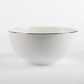 Салатник, 15х7 см, фарфор F, белый, Ideal gold