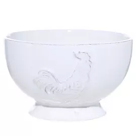 Салатник, 15х9 см, керамика, белый, Петух, Provence rooster