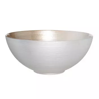 Салатник, 20х10 см, стекло, бежево-золотистый, Rotary glow