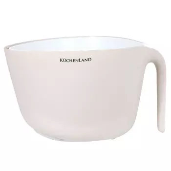 Салатник с дуршлагом, 24 см, пластик, кремовый, Soft Kitchen