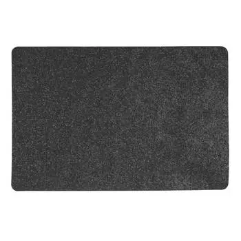 Салфетка под приборы, 30х45 см, ПВХ, прямоугольная, черная, Rock