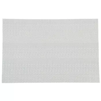 Салфетка под приборы, 30х45 см, ПВХ, прямоугольная, серая, Solid